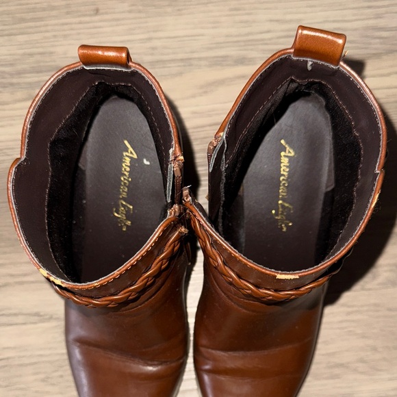 American Eagle Outfitters Brown Ankle Boots with Braided Strap - Picture 2 of 10